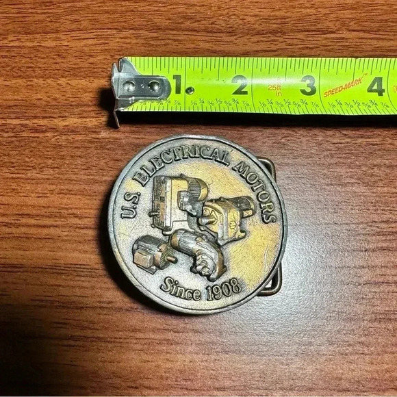 U.S. Electrical Motors Since 1908 Motors Varidrives-Syncrogears 1979 Belt Buckle - Picture 8 of 8